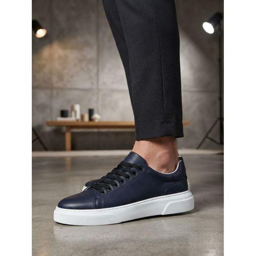 BLF-010 Erkek Sneaker Günlük Casual Spor Ayakkabı Lacivert Beyaz Taban