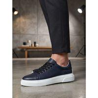 BLF-010 Erkek Sneaker Günlük Casual Spor Ayakkabı Lacivert Beyaz Taban