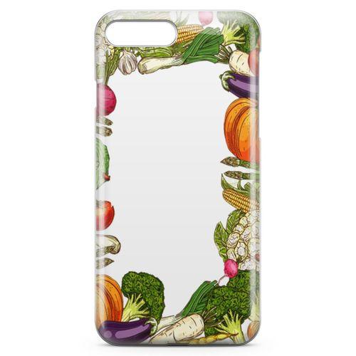 Apple iPhone 8 Plus Kılıf Vegan Yiyecekler Arka Kapak Koruma Desenli Full Koruyucu