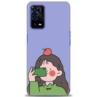 Oppo A55 Kılıf HD Baskılı Kılıf - Yeşil Kız + Tam Ekran Koruyucu