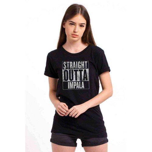 Pubg Straıght Outta Impala Baskılı Siyah Kadın Tshirt