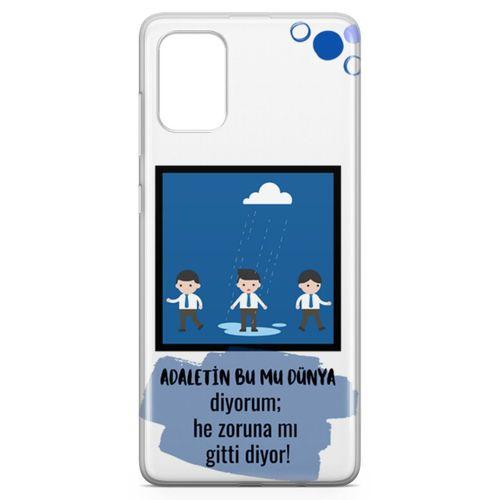 Samsung Galaxy A71 Kılıf Adaletin Bumu Dünya Arka Kapak Koruma Desenli Full Koruyucu