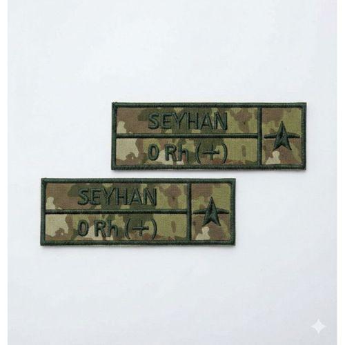 İHA sınıfı kamuflaj İsimlik 2 ADET - İHA isimlik