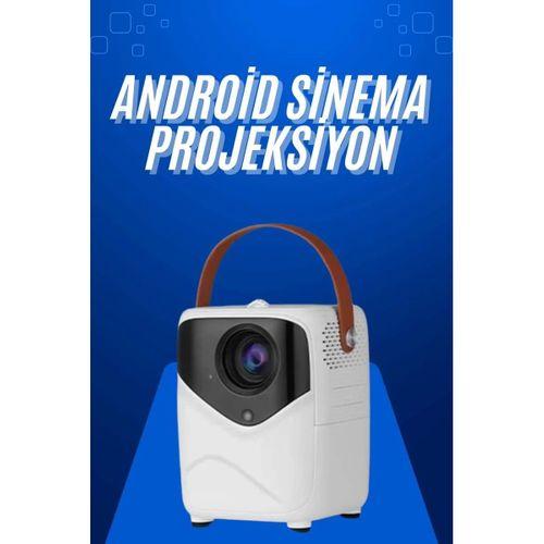 Hd Ayaklı Portatif Projeksiyon Cihazı Android İşlemcili Sinema Projektörü