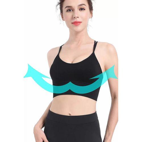 Kadın Siyah Çarpraz İpli Spor Büstiyer