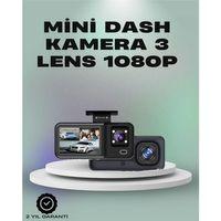 3 Kanallı Araç Kamerası – Full Hd 1080p Kayıt, 2” Ekran, Park Gözetimi Desteği