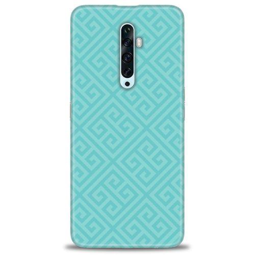 Oppo Reno 2Z Kılıf HD Baskılı Kılıf - Mavi Mozaik + Tam Ekran Koruyucu