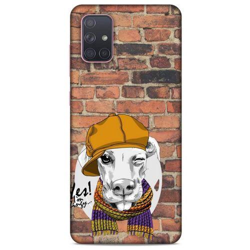 Animax Şapkalı Köpek Samsung Galaxy A71 Kılıf Desenli Silikon