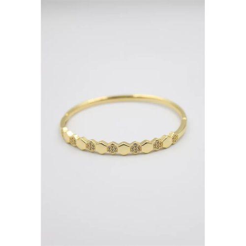 Taşlı Vip Bilezik - Altın