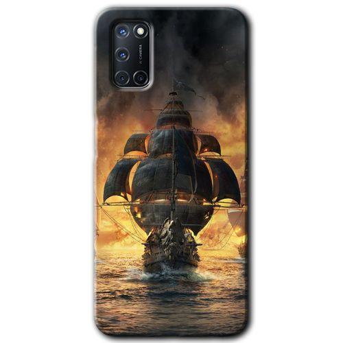 OPPO Oppo A52 Kılıf HD Baskılı Desen + Hayalet Cam Yandan Görünmez