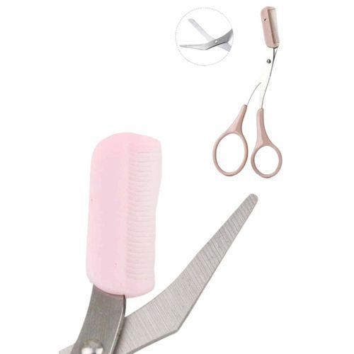 Kavisli Kaş Kirpik Düzeltici Bıyık Alma Taraklı Kaş Makası Yüz Bakım Seti Makas