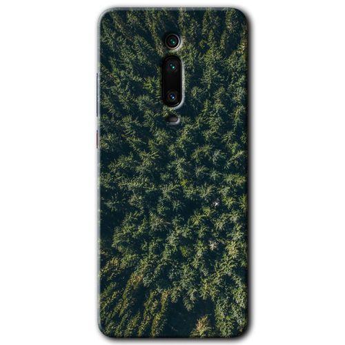 Xiaomi Mi 9T Kılıf Baskılı Kapak - Çam Ağacı Ormanı +Tam Kaplayan Mat Seramik