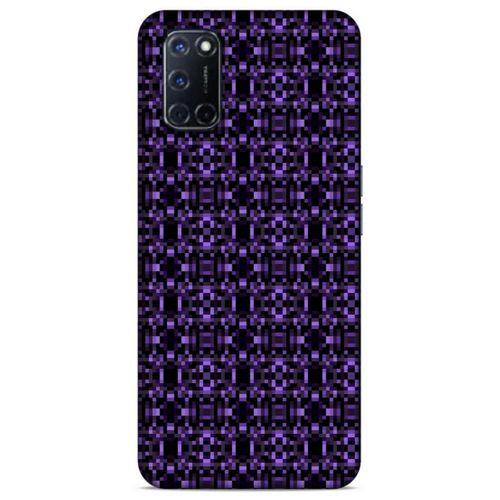Lopard Oppo A92 Uyumlu Kılıf PiXel (22) Tam Koruma Kılıfı Mor