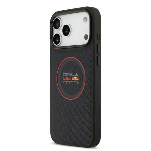Apple iPhone 17 Pro Max Kılıf Redbull Orjinal Lisanslı M-safe Şarj Özellikli Kırmızı Halka ve Logo Kabartmalı PU Deri Kapak