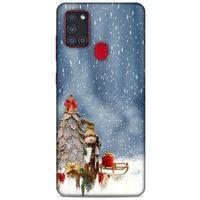 Samsung Galaxy A21s Kılıf Snowix (5) Koruma Kabı Gri Beyaz