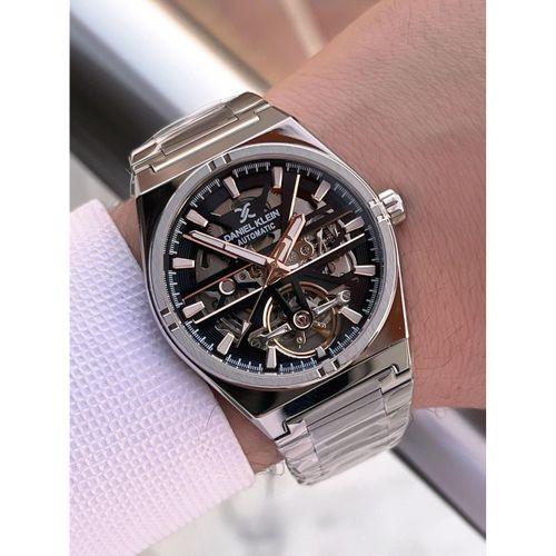 Daniel Klein Otomatik Erkek Kol Saati 30 Metre Suya Dayanıklı Çelik Kordon + Bileklik Hediyeli VS.BLKT.0707