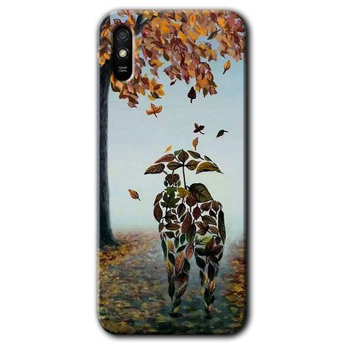 Xiaomi Redmi 9A Kılıf Kapak - Doğadan Aşk +Hayalet Ekran Yandan Gözükmez
