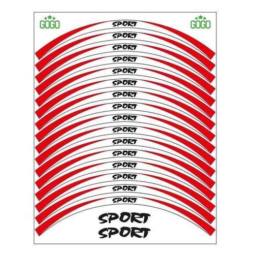 SEVGENT Kırmızı Beyaz Sport Reflektörlü 1 Set Jant Şeridi