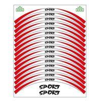 SEVGENT Kırmızı Beyaz Sport Reflektörlü 1 Set Jant Şeridi