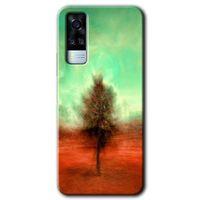 Vivo Y31 2021 Kılıf HD Desen Baskılı Arka Kapak - Outlines Paint + Kırılmaz Cam