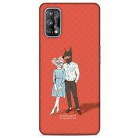Oppo Realme 7 Pro Kılıf FunnyMaX (15) Antişok Kılıf Kırmızı Kedi Köpek