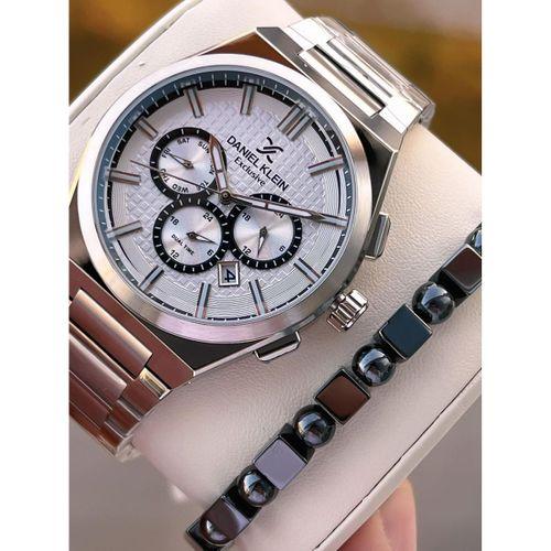 Daniel Klein Erkek Kol Saati 30 Metre Suya Dayanıklı Çelik Kordon + Bileklik Hediyeli VS.BLKT.0663