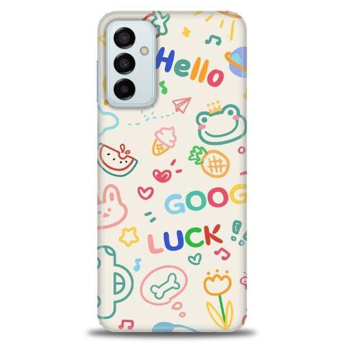 Samsung Galaxy M13 Kılıf HD Baskılı Kılıf - Goog Luck + Tam Ekran Koruyucu