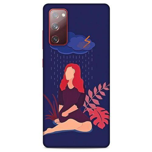 Samsung Galaxy S20 Fe Kılıf Depresyon (4) Koruma Kılıfı Açık Kahverengi