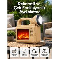 Solar Cob Alev Efektli Lamba – Güneş Enerjili, Suya Dayanıklı, Taşınabilir