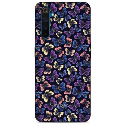 Oppo Realme 6 Pro Kılıf Kelebek Etkisi (20) Koruyucu Kılıf Fuşya Mavi