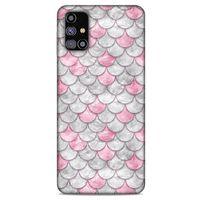Mermer Desenli (30) Tema Silicone Case Toz Pembe Samsung Galaxy M31s Kılıf