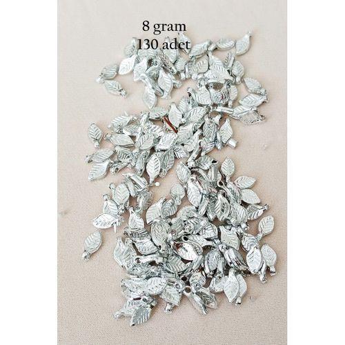 Oya Abiye Bileklik Kolye Pleksi Metalik Plastik Pul Gümüş Renk 8 gram 130 adet - BNC514