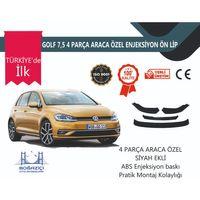 Vw Uyumlu Golf 7.5 4 Parça Siyah Ön lip