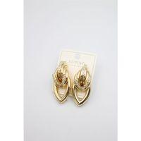 Taşlı Halkalı Küpe - Altın