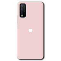 Potkal Hediye Fabrikası Vivo Y20 Kılıf HD Desen Baskılı Arka Kapak - Sade Kalp