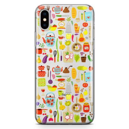 Apple iPhone XS Max Kılıf Pratik Mutfak Gereçleri Arka Kapak Koruma Desenli Full Koruyucu