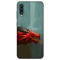 Samsung Galaxy A70s Kılıf Dragons (17) Tasarım Kılıf Siyah Boynuzlu Ejderha