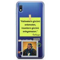 Samsung Galaxy A10 Kılıf Caps Konfucyus Arka Kapak Koruma Desenli Full Koruyucu
