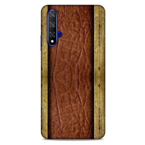 Huawei P Smart S Y8P Kılıf Patchwork (24) Darbe Emici Kılıf Kahve Sarı