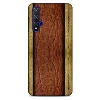 Huawei P Smart S Y8P Kılıf Patchwork (24) Darbe Emici Kılıf Kahve Sarı