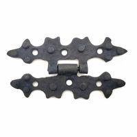 Antika Tarz Dekoratif Pirinç Yıldız Menteşe - 84x44 Mm, Oksit