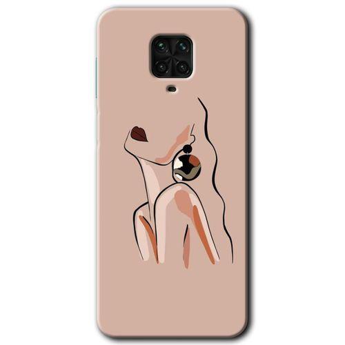 MRCİLETİSİM Xiaomi Redmi Note 9 Pro Kılıf Kapak - Çizim Silüet +Hayalet Ekran Yandan Gözükmez