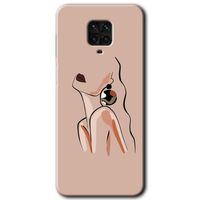 MRCİLETİSİM Xiaomi Redmi Note 9 Pro Kılıf Kapak - Çizim Silüet +Hayalet Ekran Yandan Gözükmez