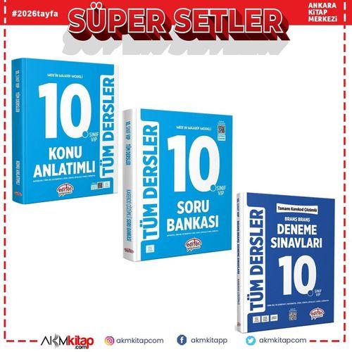 Editör Yayınları 10.Sınıf VİP Tüm Dersler Konu Soru ve Deneme Seti 3 Kitap
