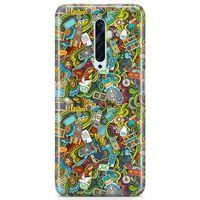 Oppo Reno2 Z 2019 Kılıf Doodle Bilgisayar Cep Telefonu Arka Kapak Koruma Desenli Full Koruyucu