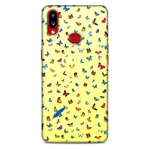 Samsung Galaxy A10s Kılıf Kelebek Etkisi (14) Lansman Kılıf Kırmızı Krem
