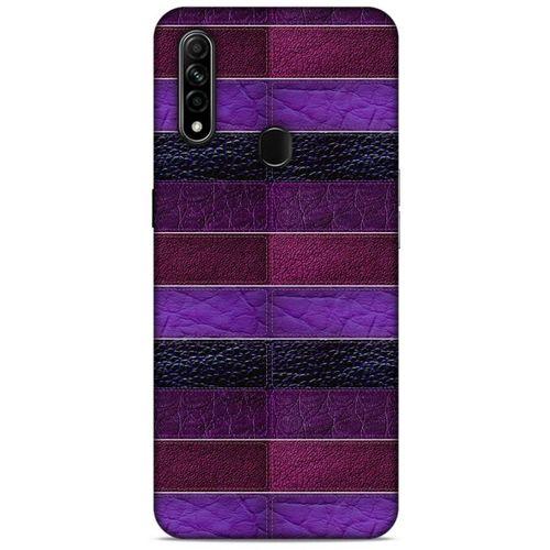 Oppo A31 Kılıf Patchwork (14) Lansman Kılıf Mor Bordo