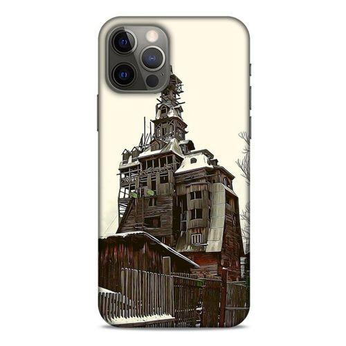 Apple iPhone 12 Pro Kılıf Dünya Mimarisi (40) Fit Silikon Kılıf Wooden Gagster House