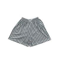 Kadın Kalın Beyaz Çizgili Şort Milan - 001