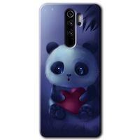 Xiaomi Redmi Note 8 Pro Kılıf Baskılı Arka Kapak - Bebek Panda +Tam Ekran Koruyucu